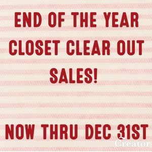 EVERYTHING IN MY CLOSET IS BUY ONE GET ONE FREE